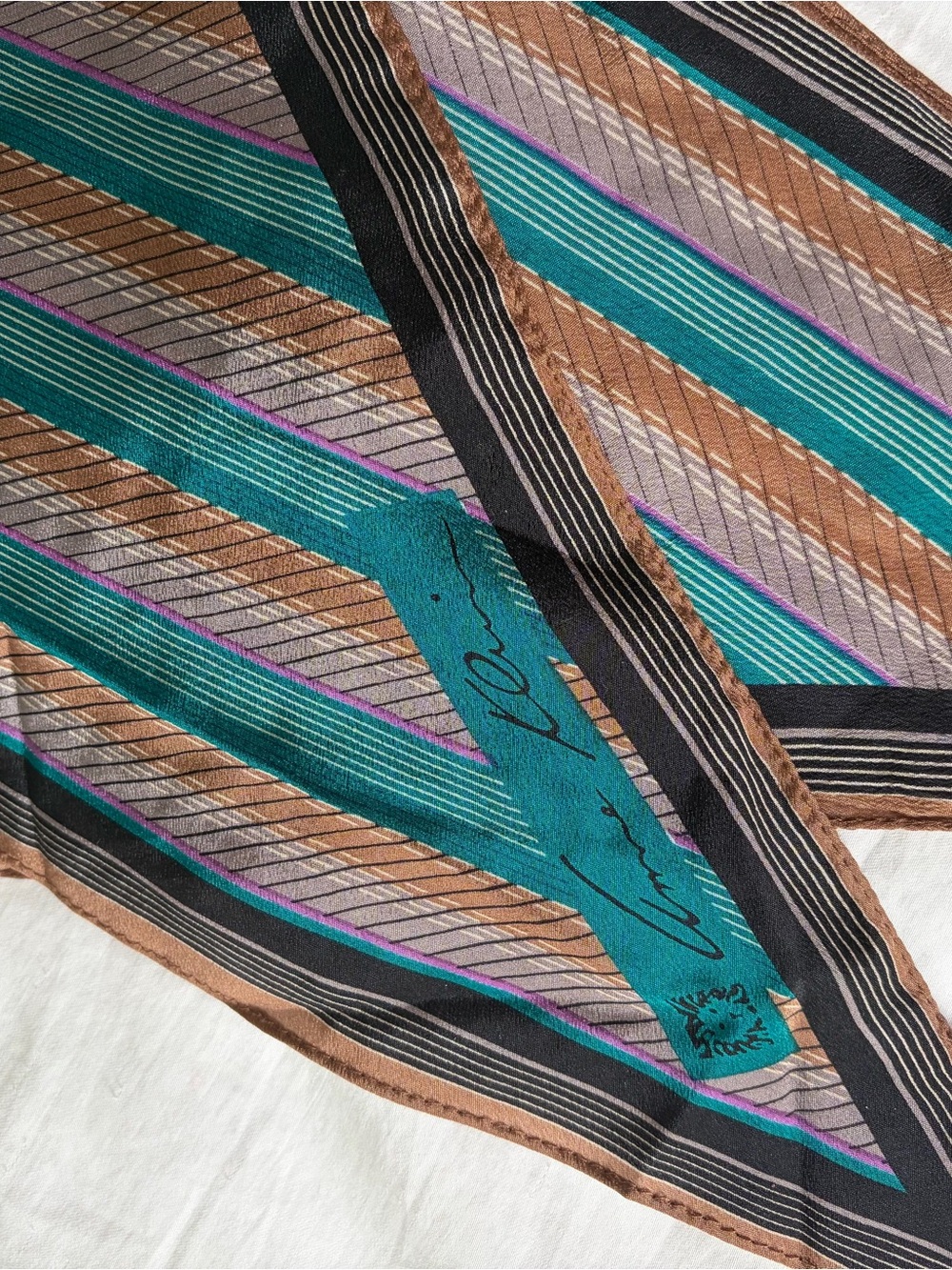 Vintage Anne Klein Silk Scarf